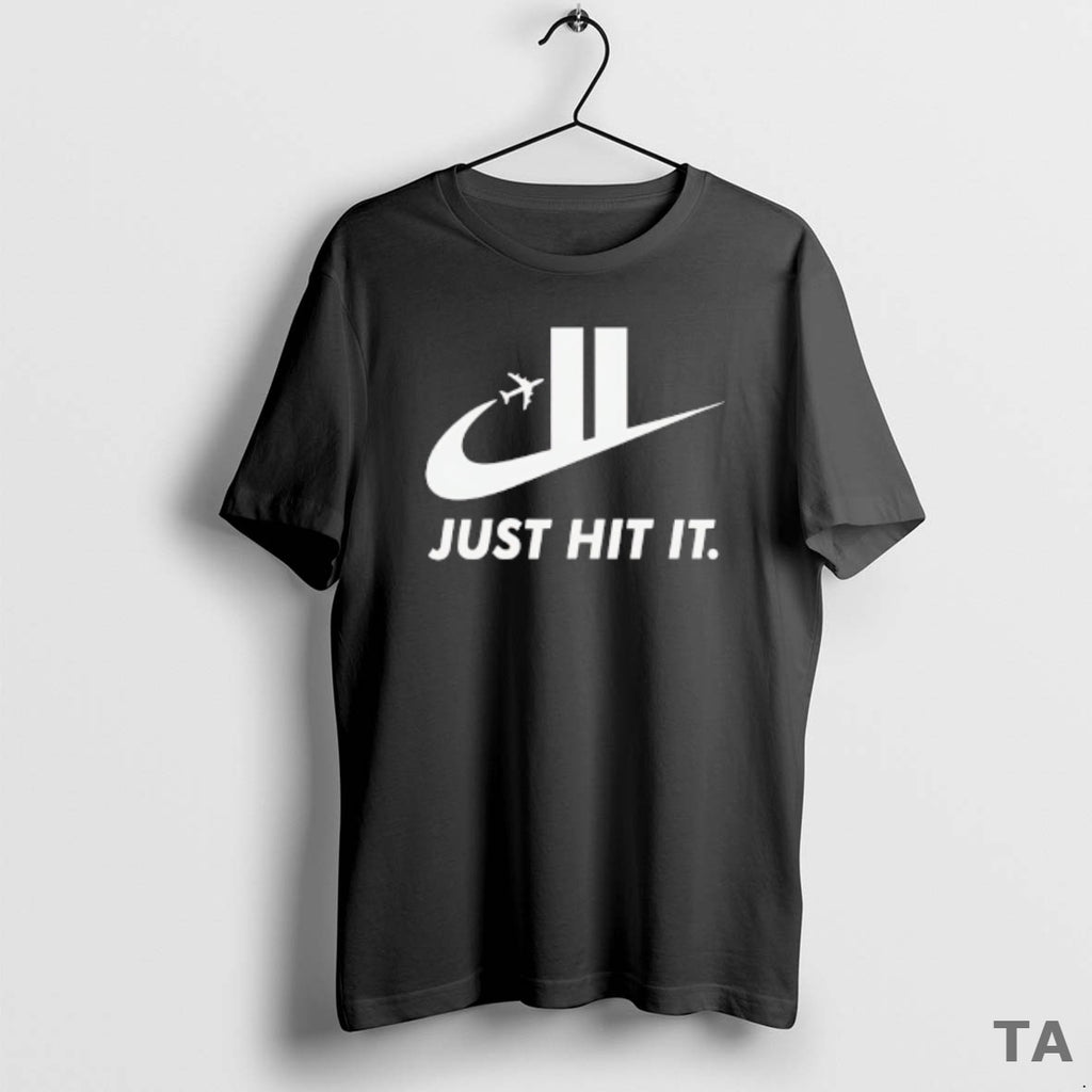 Top Just Hit It 9 11 Logo Parody T Shirt Sweater Hoodie, Sweatshirt | PrintMintTees.com