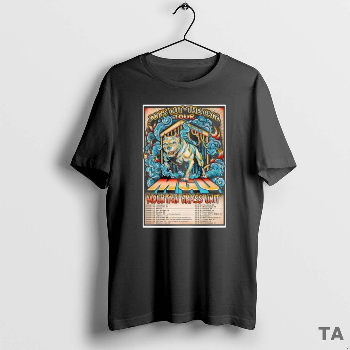 Top Mountain Grass Unit Tour Dogs Out The Cage 2026 T Shirt Sweater Hoodie, Sweatshirt | PrintMintTees.com