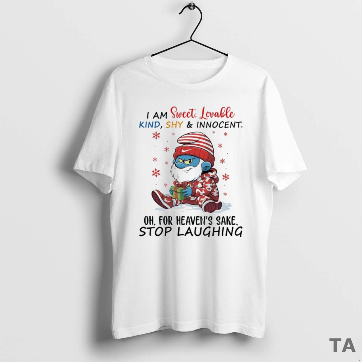 Top Smurf I Am Sweet Lovable Kind Shy And Innocent Oh For Heavens Sake Stop T-Shirts, Hoodie, Sweatshirt | PrintMintTees.com