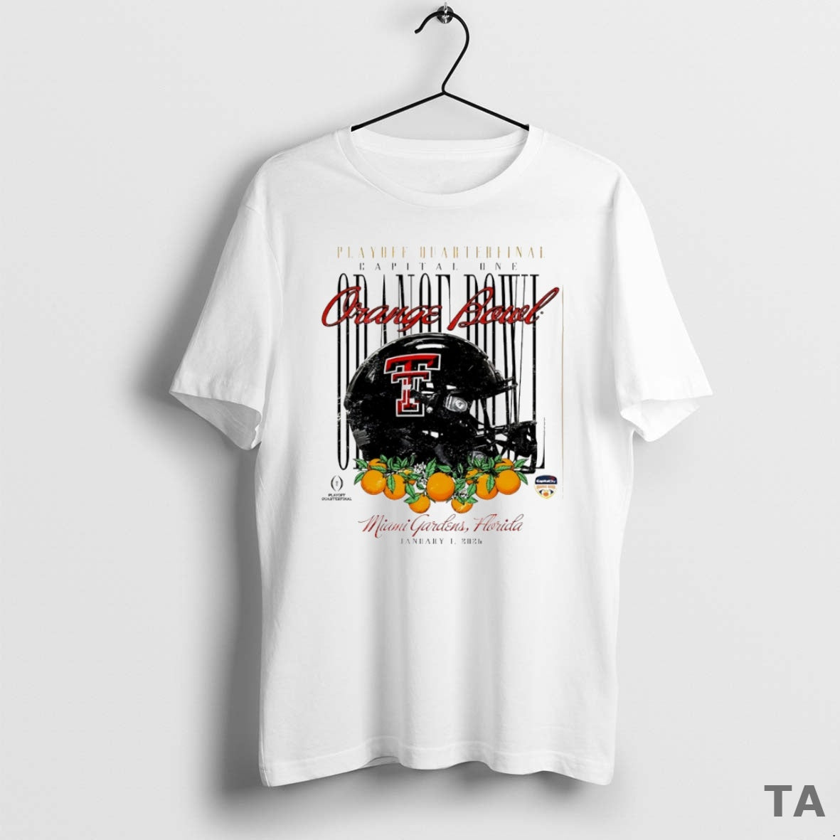 Top Texas Tech Red Raiders 2026 Orange Bowl Helmet Circle T Shirt Sweater Hoodie, Sweatshirt | PrintMintTees.com