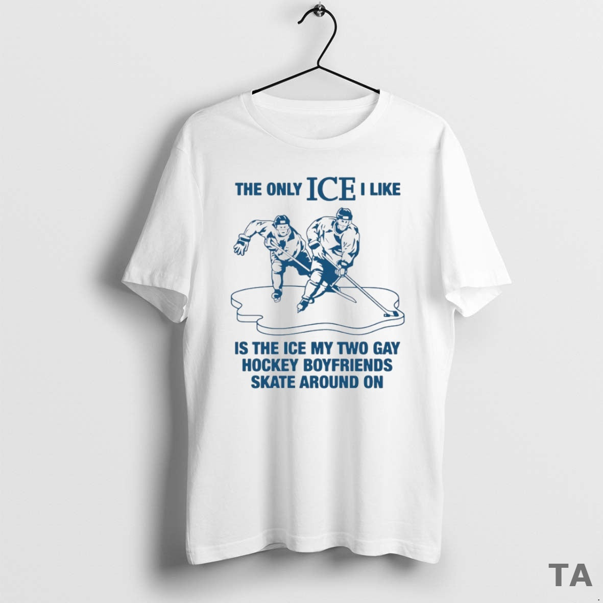 Top The Only Ice I Like Is The Ice My Two Gay Hockey Boyfriends Skate T-Shirts, Hoodie, Sweatshirt | PrintMintTees.com
