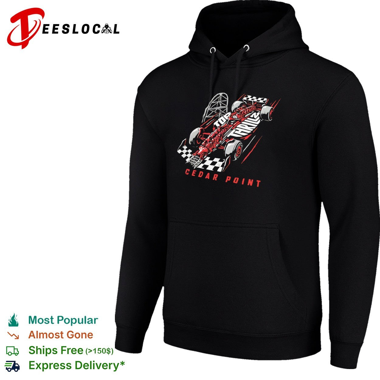 Thrill 2 Cedar Point Formula Racing Car Speed Amusement Park Roller Coaster shirt