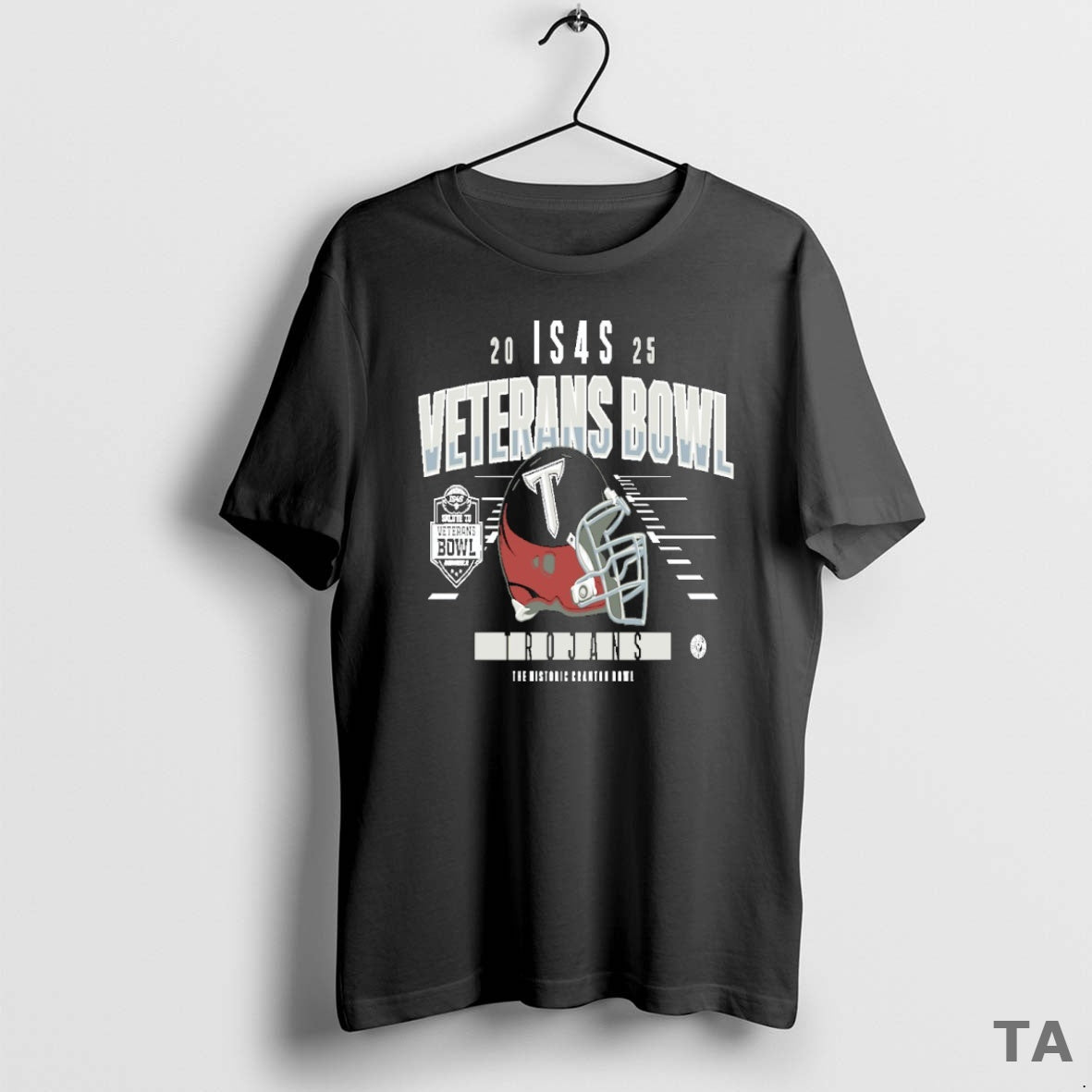 Top Troy Trojans 2025 Is4s Salute To Veterans Bowl Helmet T Shirt Sweater Hoodie, Sweatshirt | PrintMintTees.com