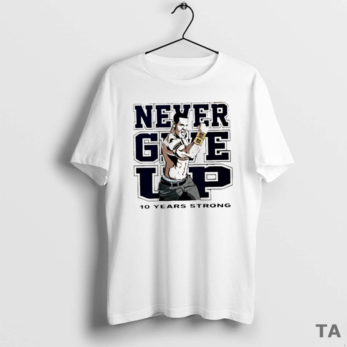 Top Tyrese Haliburton John Cena Never Give Up 10 Years Strong T Shirt Sweater Hoodie, Sweatshirt | PrintMintTees.com