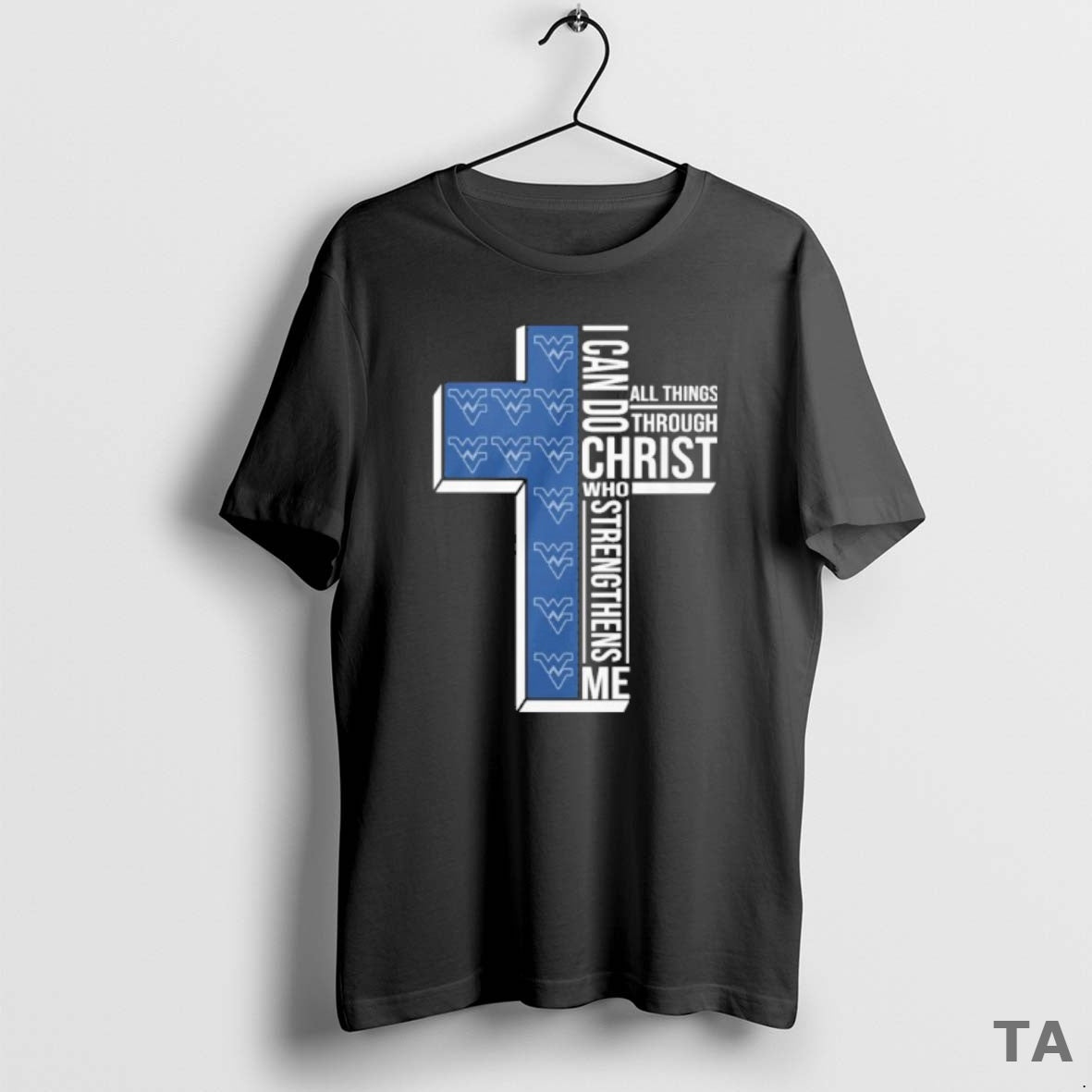 Top West Virginia Basketball Logo I Can Do All Things Through Christ Who Strengthens Me T-Shirts, Hoodie, Sweatshirt