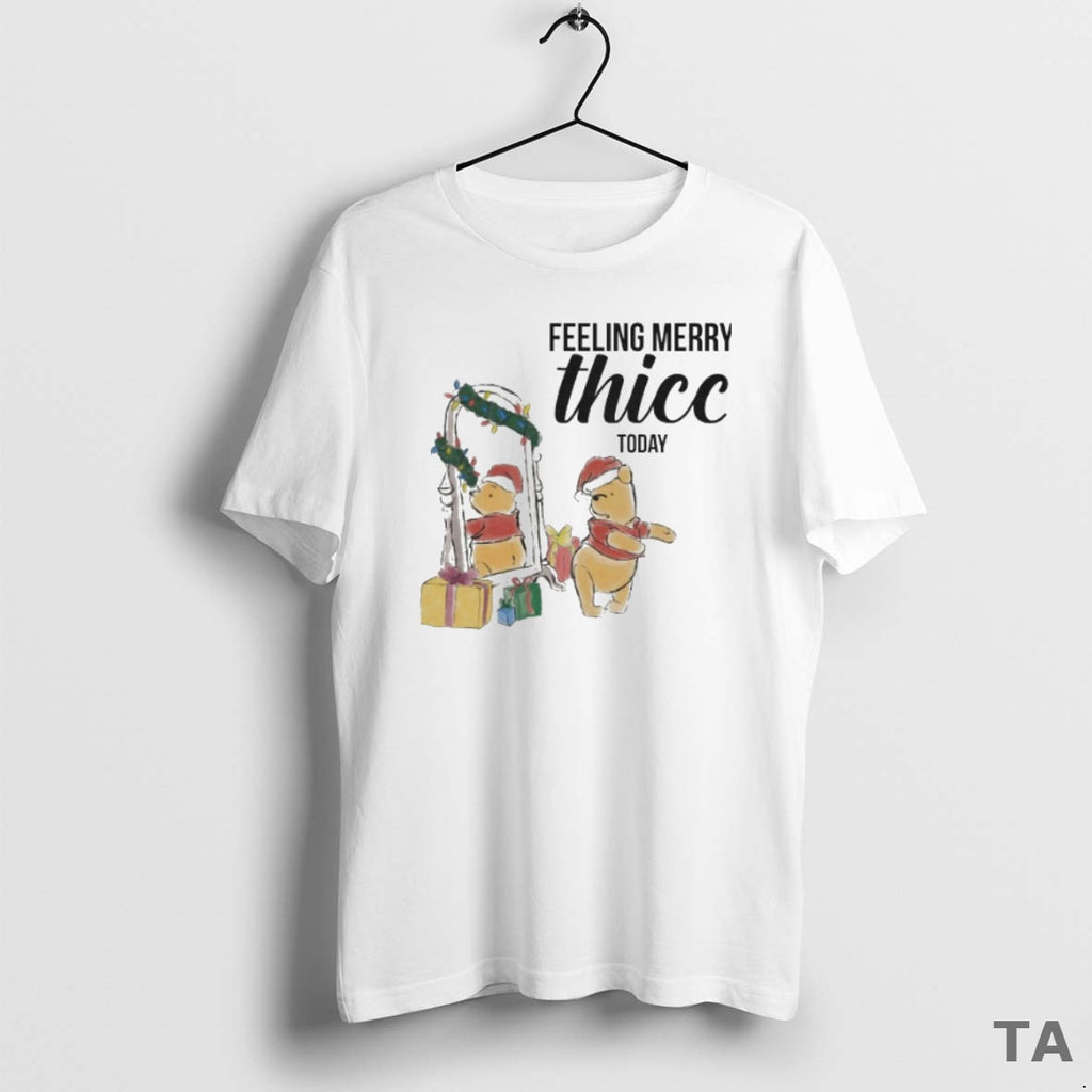 Top Winnie The Pooh Feeling Merry Christmas Thic Today T Shirt Sweater Hoodie, Sweatshirt | PrintMintTees.com