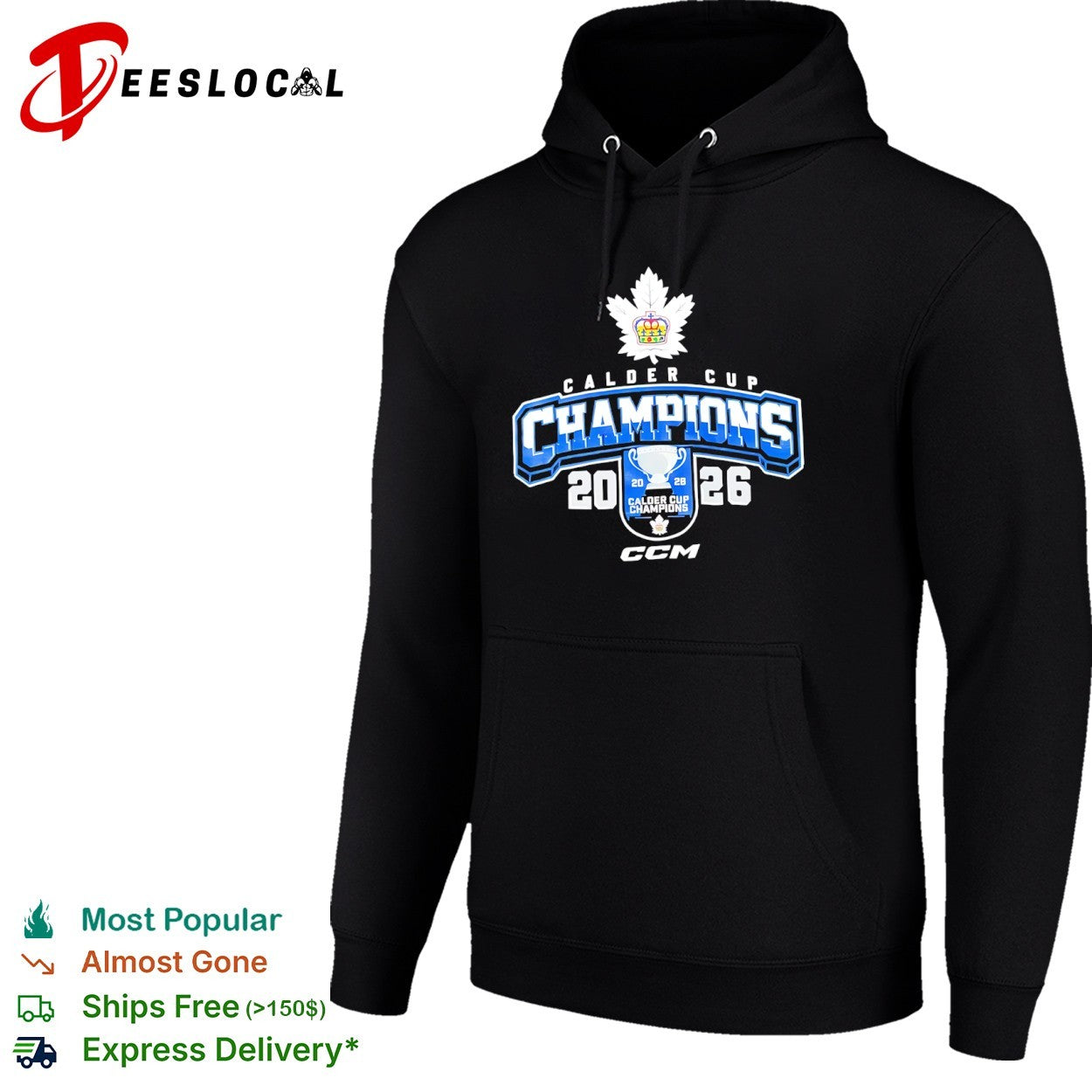 Toronto Marlies Calder Cup champions 2026 CCM trophy leaf shirt