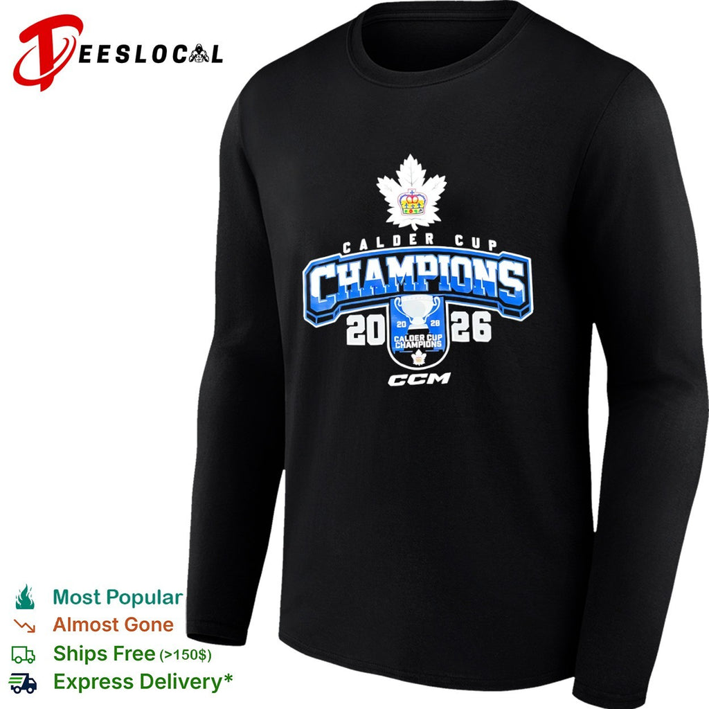 Toronto Marlies Calder Cup champions 2026 CCM trophy leaf shirt