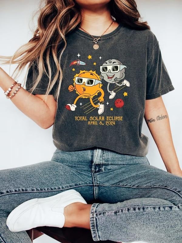 Total Solar Eclipse 2024 Funny Shirt, April 8th 2024 Shirt, Eclipse Event 2024 Shirt, Celestial Shirt Hoodie Sweatshirt