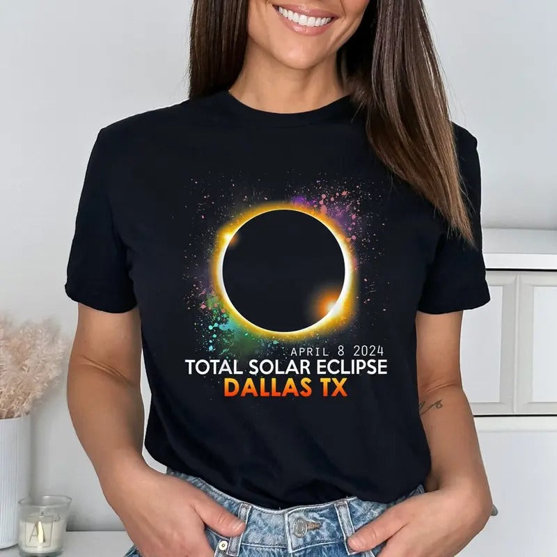 Total Solar Eclipse 2024 Shirt, Personalized City and State Shirt, American Eclipse Shirt, America Tour Shirt, Custom...