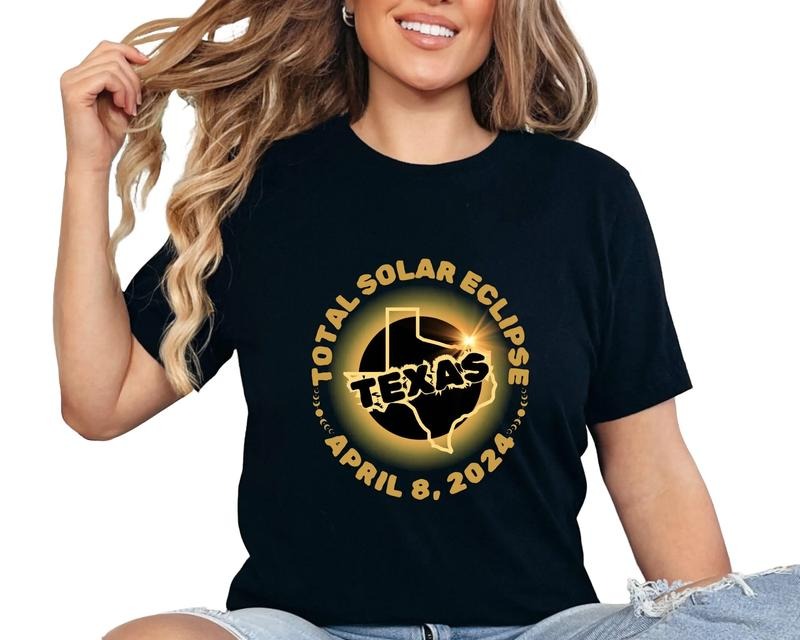 Total Solar Eclipse 2024 Texas Shirt, April 8th 2024 Shirt, Eclipse Event 2024 Shirt, April 8th American Eclipse Texas,...