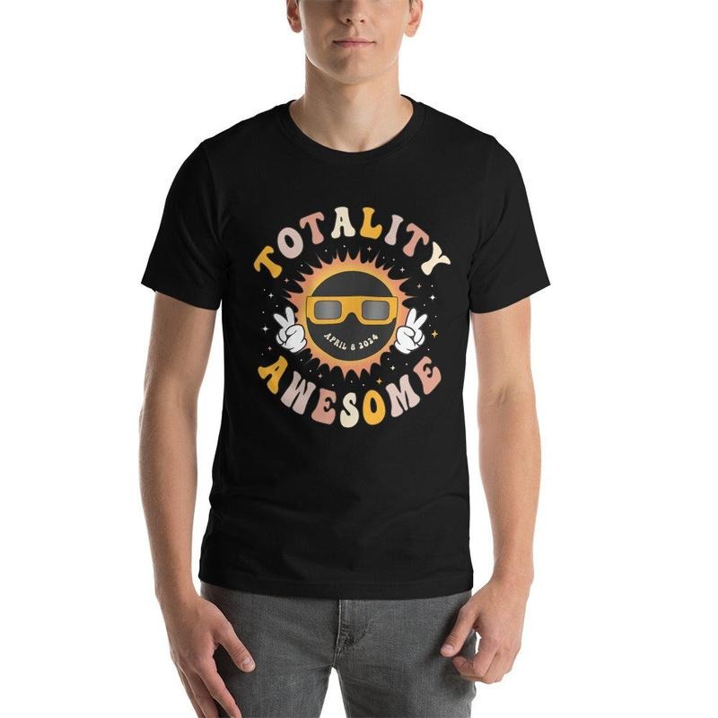 Totality Awesome, Total Solar Eclipse Shirt, Astronomy Event, Eclipse Watch Party, Moon Sun, Unisex T-Shirt, Short Sleeve...