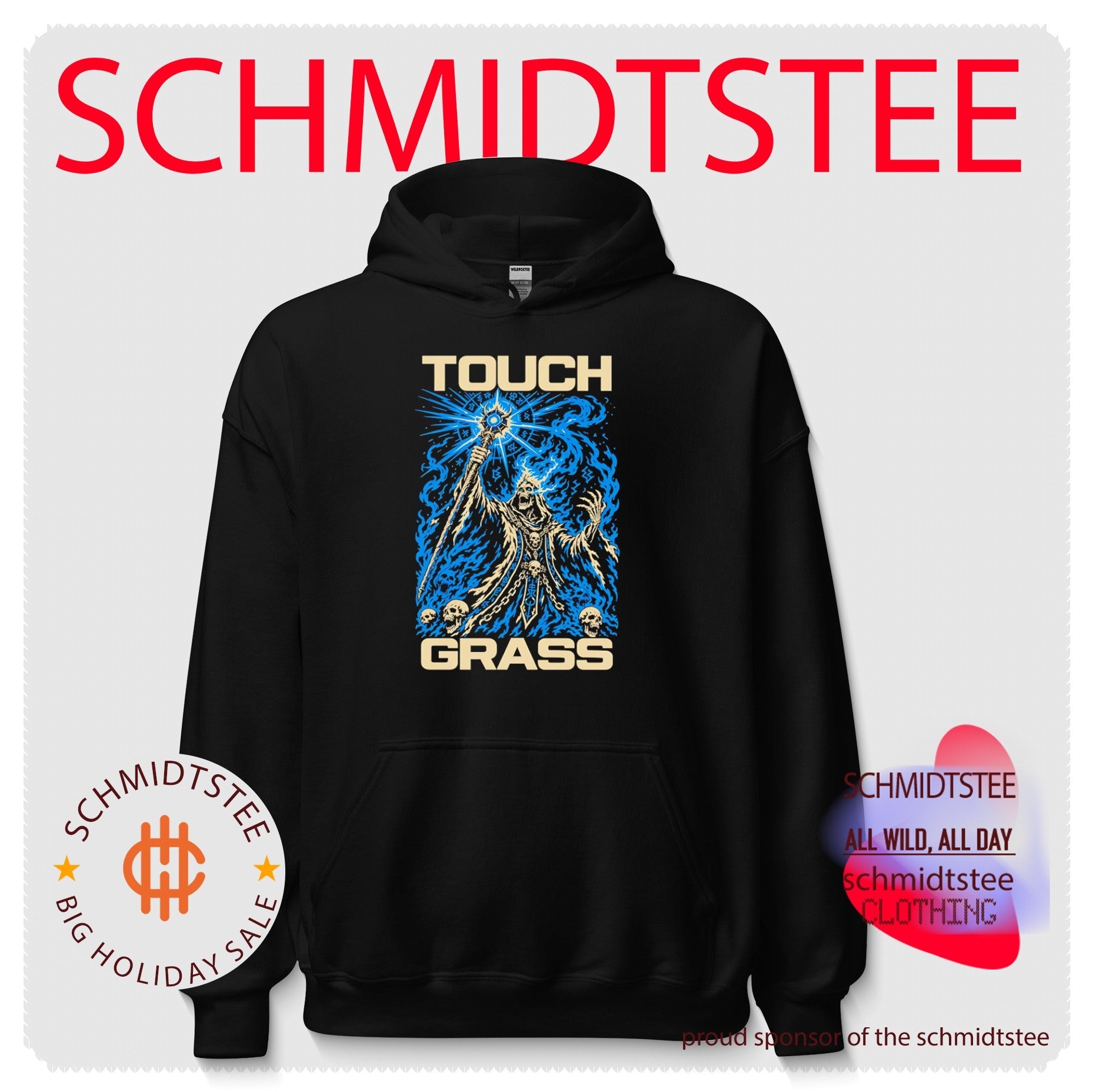 Touch Grass Necromancer Skeleton Mage fantasy art shirt