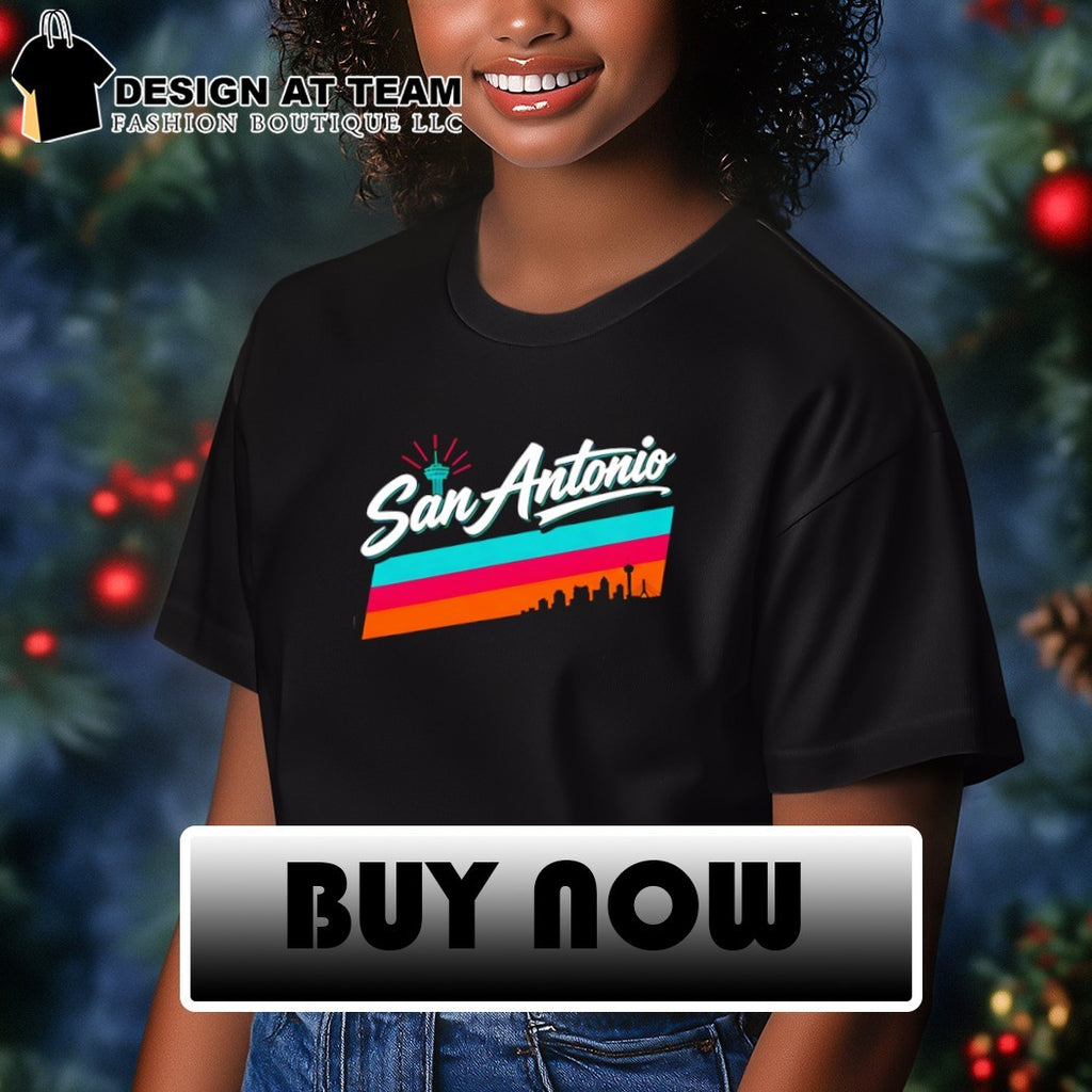 Tower of the Americas skyline San Antonio Spurs Basketball NBA shirt