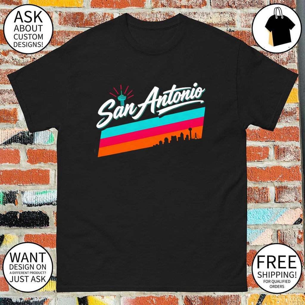 Tower of the Americas skyline San Antonio Spurs Basketball NBA shirt