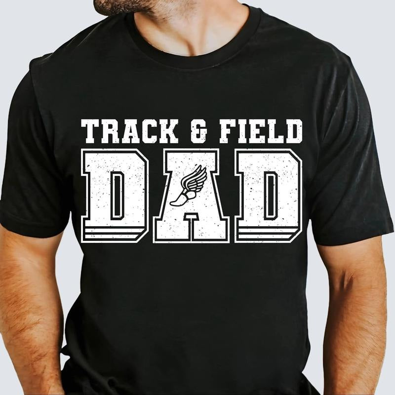 Track and Field Dad Shirt for Men Cross Country Sports Dad Game Day Father's Day Gift Unisex Premium 100% Cotton Hoodie...