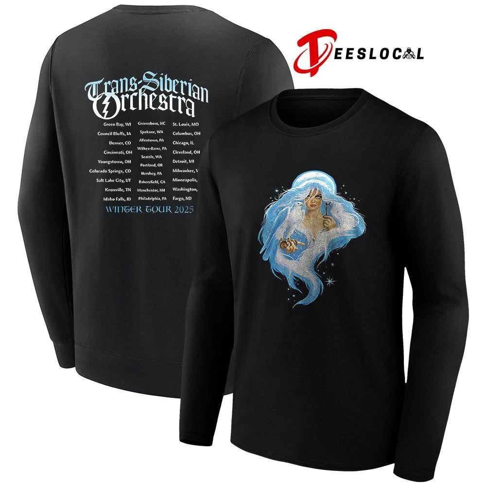 Trans Siberian Orchestra The Ghosts of Christmas Eve tour comic cities shirt