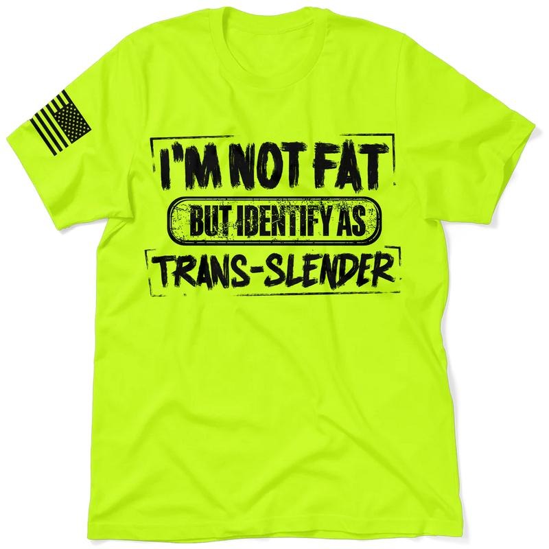 TransSlender - Hi Visibility Safety Yellow Work T-Shirt Jersey Menswear For Blue Collar Workers | Funny, Sarcastic |...