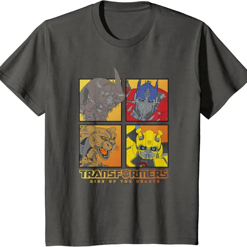 Transformers: Rise Of The Beasts Autobots Panels Group Shot T-Shirt Hoodie Sweatshirt | PrintMintTees.com