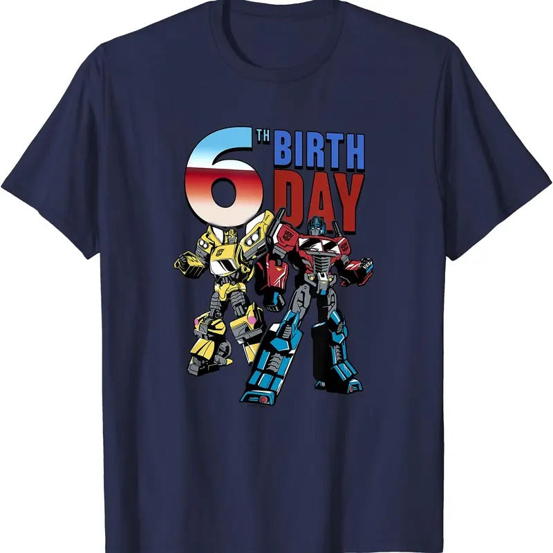 Transformers 6Th Birthday Optimus Prime And Bumblebee Poster TShirt Hoodie Sweatshirt | PrintMintTees.com