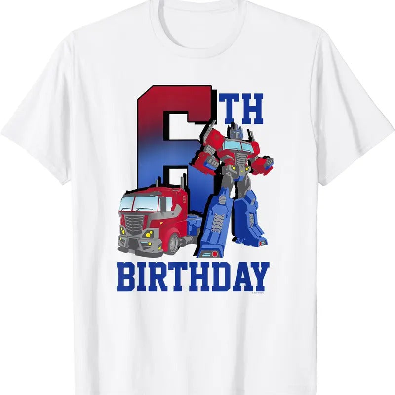 Transformers Optimus Prime 6Th Birthday Gradient Fill Poster TShirt Hoodie Sweatshirt | PrintMintTees.com