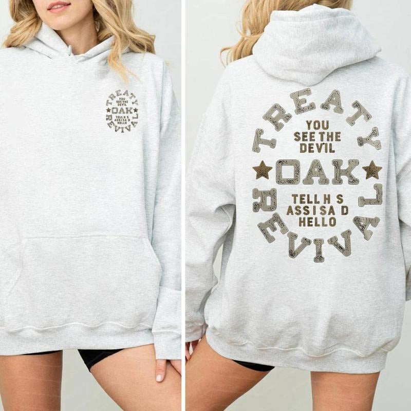 Treaty Oak Revival 2 Sides Hoodie, Vintage 90s Hoodie, Unisex Classic Shirt, Trendy Shirt Sweatshirt | PrintMintTees.com