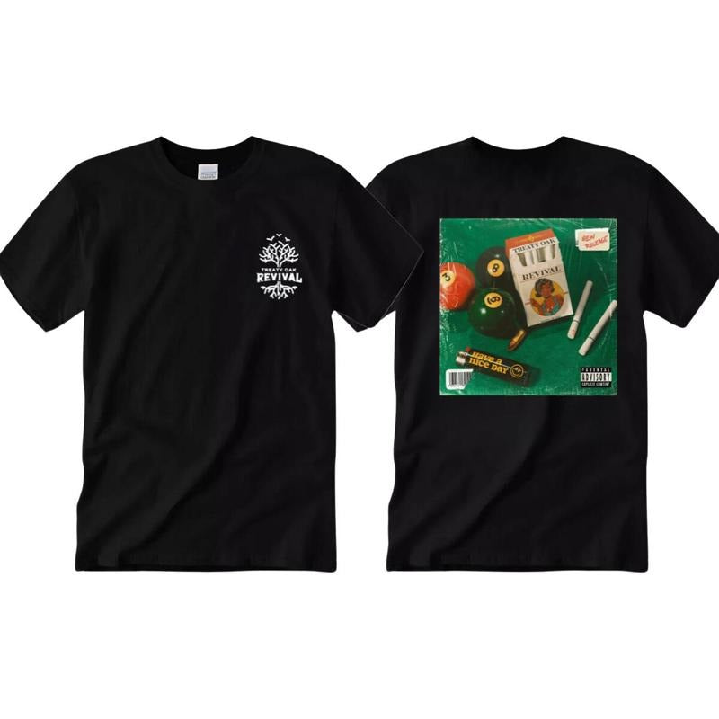 Treaty Oak Revival Pool Table Cigarette Pack Billiard Balls Casual Top T-Shirts, Hoodie, Sweatshirt