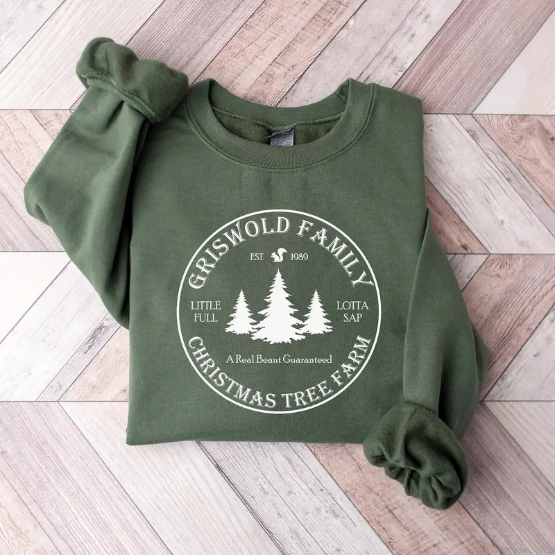 Tree Farm Christmas Sweatshirt, Vintage Christmas Sweatshirt, Funny Christmas Shirt, Christmas Vacation Shirt, Xmas...