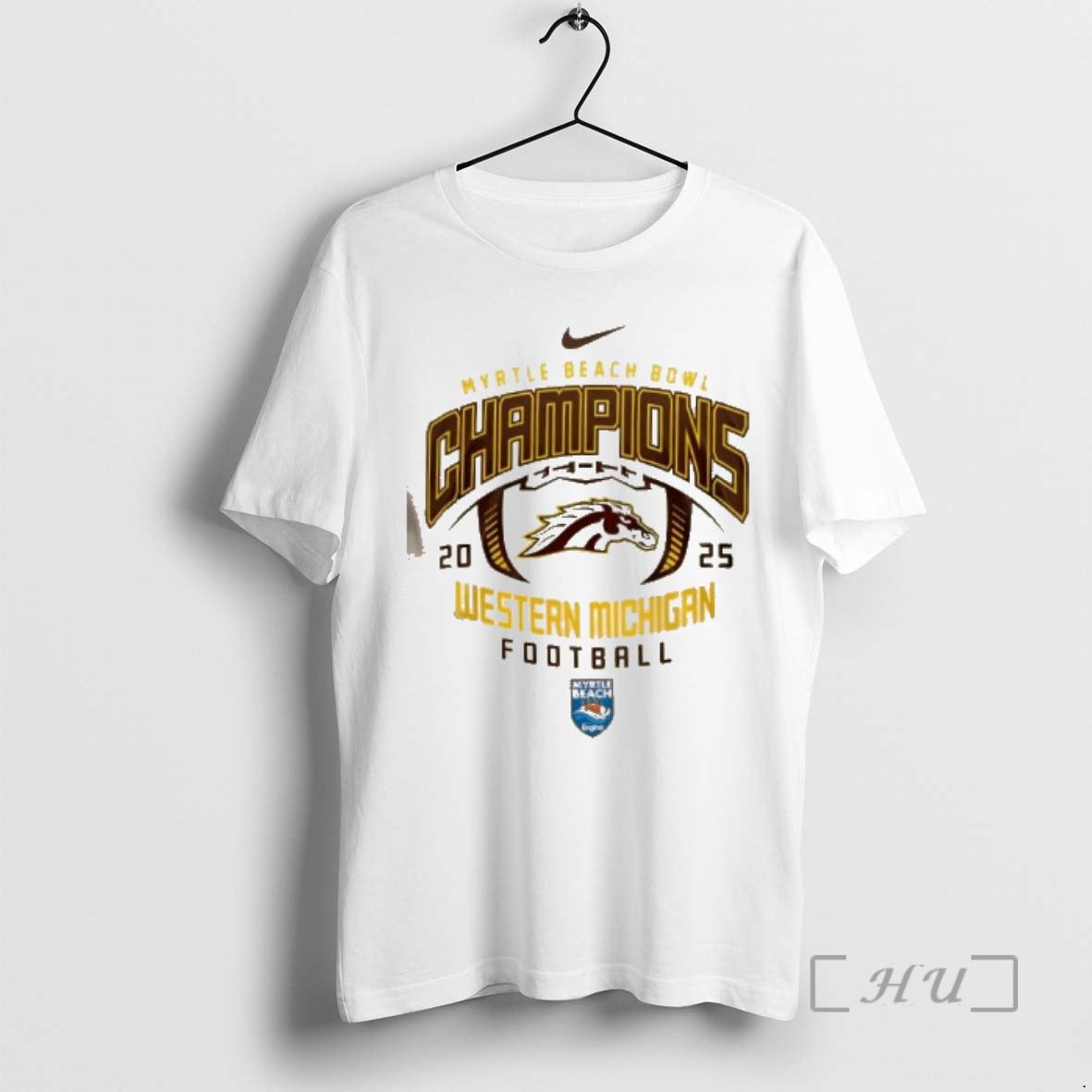Trending 2025 Ncaa Myrtle Beach Bowl Champions Western Michigan Broncos 2 Sided T-Shirts, Hoodie, Sweatshirt