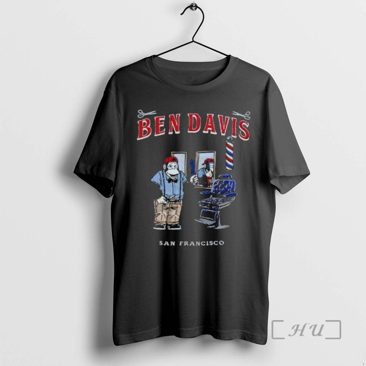 Trending Ben Davis San Francisco Monkey Barber Shop Graphic T-Shirts, Hoodie, Sweatshirt | PrintMintTees.com