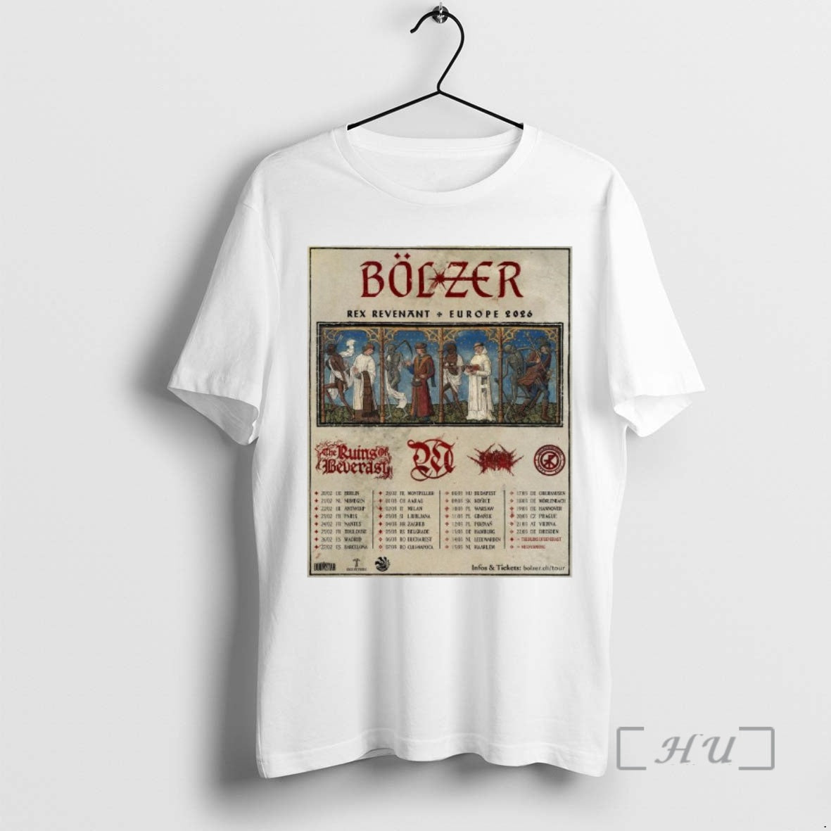 Trending Bolzer Rex Revenant European Tour 2026 T-Shirts, Hoodie, Sweatshirt | PrintMintTees.com