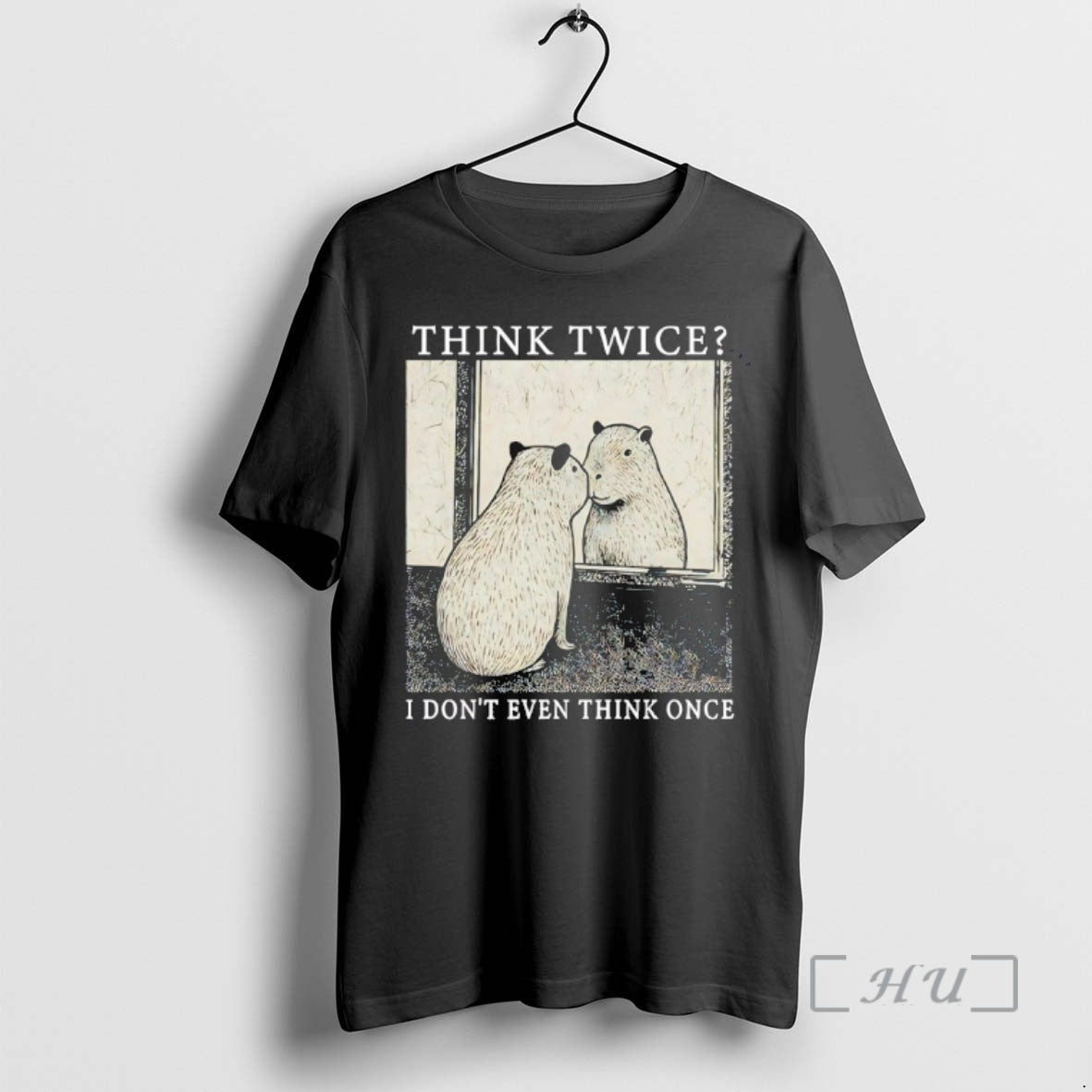 Trending Capybara Think Twice I Dont Even Think Once T-Shirts, Hoodie, Sweatshirt | PrintMintTees.com