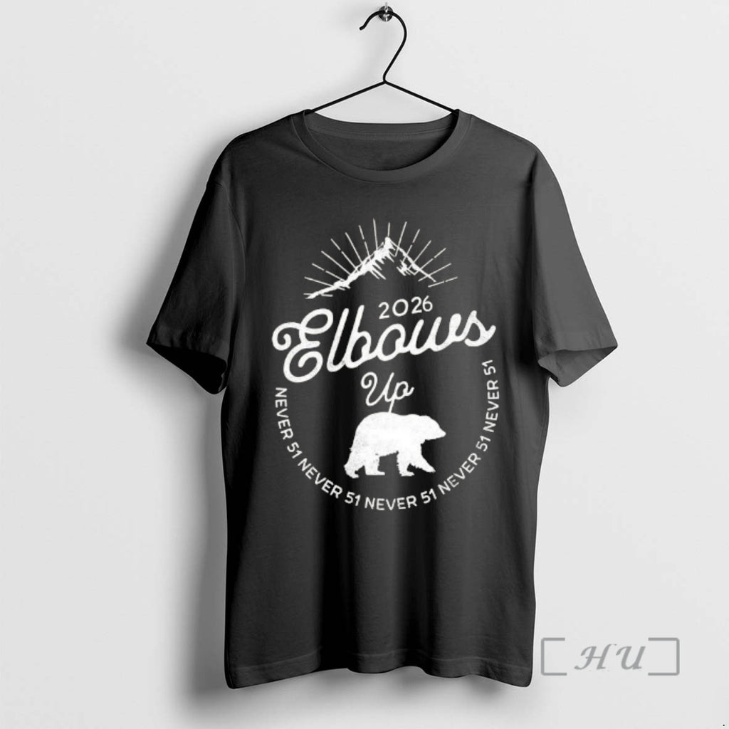 Trending Elbows Up Canada 2026 Never 51 T-Shirts, Hoodie, Sweatshirt | PrintMintTees.com