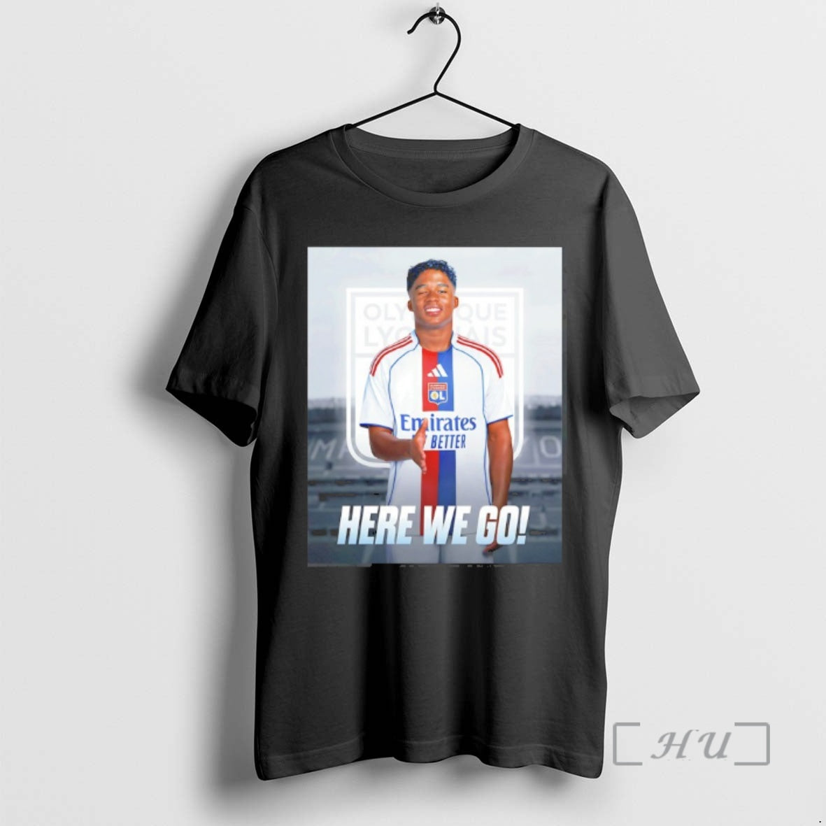 Trending Endrick To Olympique Lyon Here We Go T-Shirts, Hoodie, Sweatshirt | PrintMintTees.com