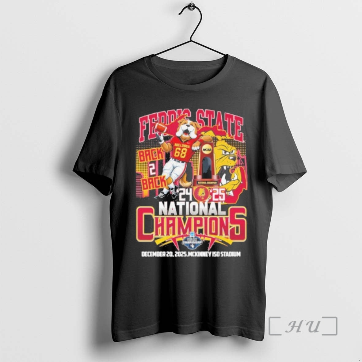 Trending Ferris State Bulldogs Mascot Back 2 Back Ncaa Dii Football National Champions Premium T-Shirts, Hoodie, Sweatshirt