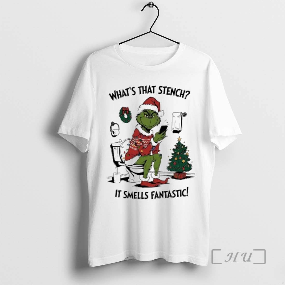 Trending Grinch Santa Whats That Stench It Smells Fantastic T-Shirts, Hoodie, Sweatshirt | PrintMintTees.com