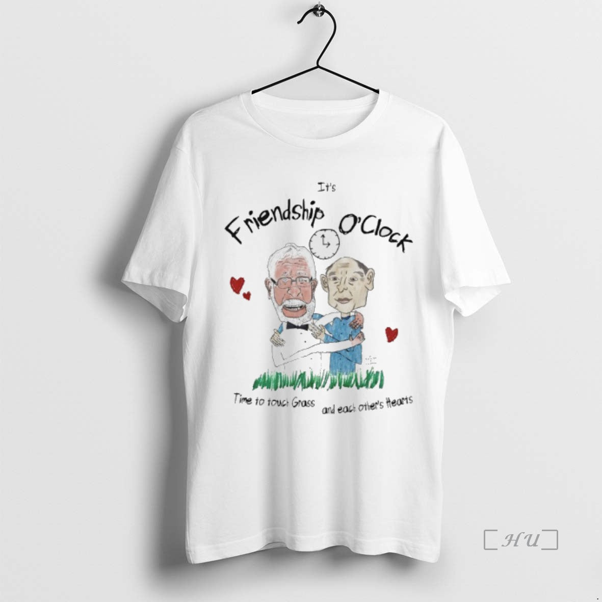 Trending Its Friendship Oclock Time To Touch Grass And Each Others Hearts Premium T Shirts Hoodie, Sweatshirt
