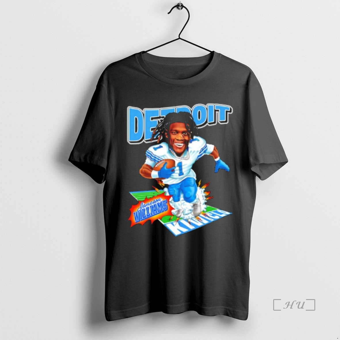 Trending Jameson Williams Running Detroit Lions Caricature T-Shirts, Hoodie, Sweatshirt
