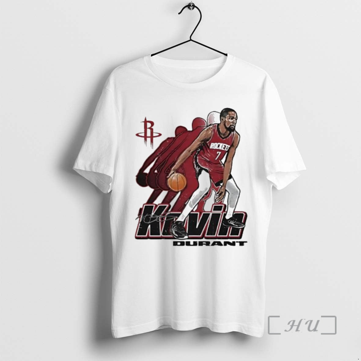 Trending Kevin Durant Houston Rockets Signature 7 Retro Vibe Graphic T-Shirts, Hoodie, Sweatshirt | PrintMintTees.com