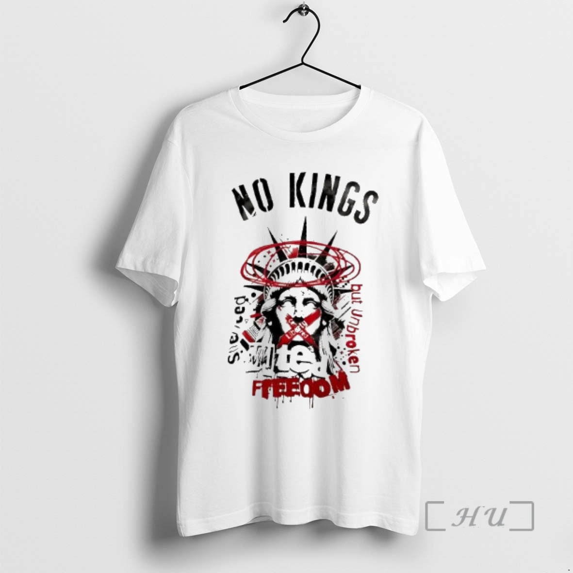 Trending Liberty Silenced No Kings But Unbroken Muted Freedom T-Shirts, Hoodie, Sweatshirt | PrintMintTees.com