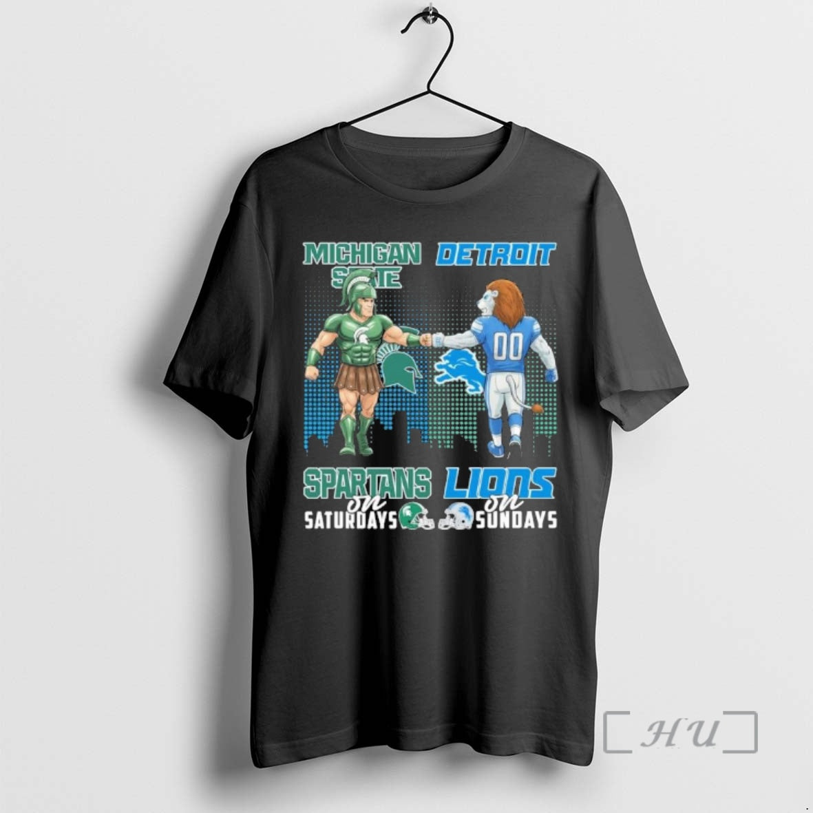 Trending Mascots Michigan State On Saturday And Lions On Sundays T-Shirts, Hoodie, Sweatshirt | PrintMintTees.com