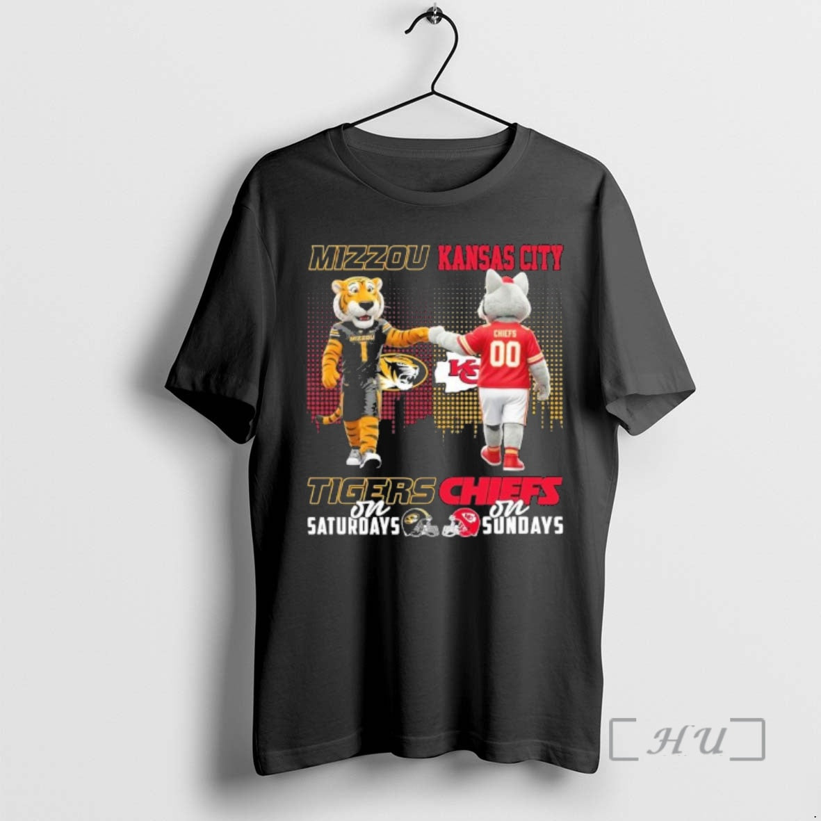 Trending Mascots Mizzou On Saturday And Chiefs On Sundays T-Shirts, Hoodie, Sweatshirt | PrintMintTees.com