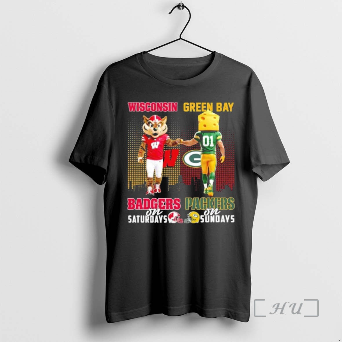Trending Mascots Wisconsin Badgers Saturday Green Bay Packers Sundays T-Shirts, Hoodie, Sweatshirt