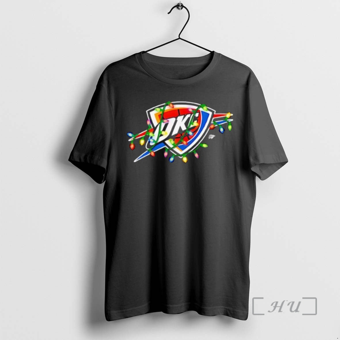 Trending Oklahoma City Thunder Logo Lights Merry Christmas T-Shirts, Hoodie, Sweatshirt | PrintMintTees.com