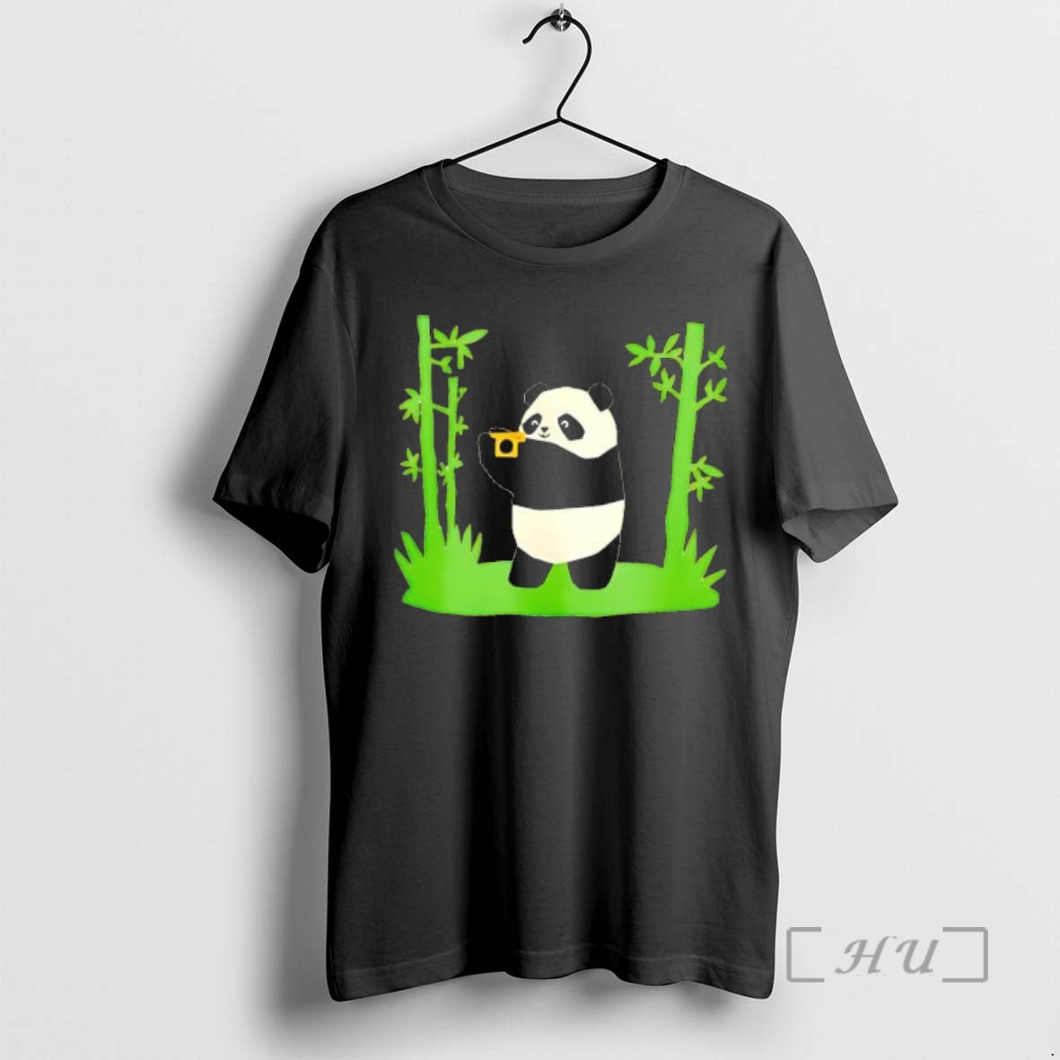Trending Panda Holding The Camera Cartoon Black T-Shirts, Hoodie, Sweatshirt | PrintMintTees.com