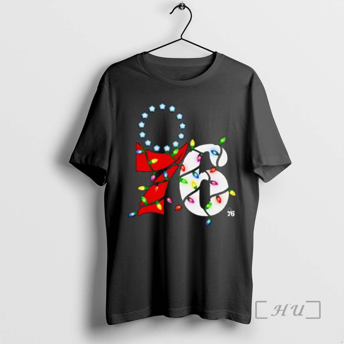 Trending Philadelphia 76ers Logo Lights Merry Christmas T-Shirts, Hoodie, Sweatshirt | PrintMintTees.com