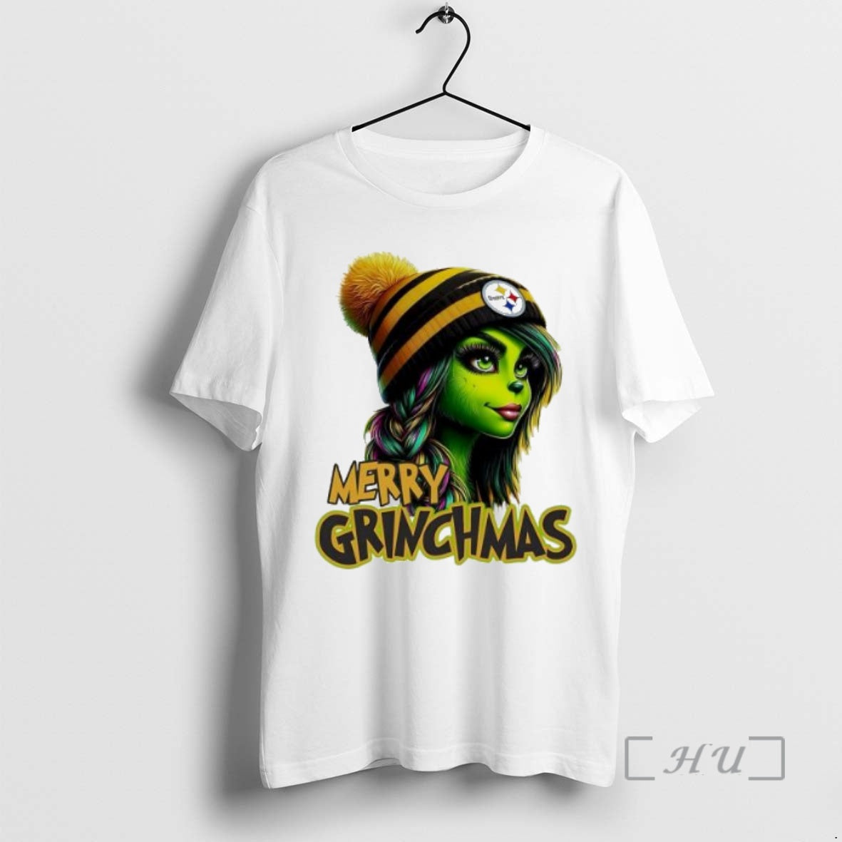 Trending Pittsburgh Steeler Christmas Girl Female Grinch T-Shirts, Hoodie, Sweatshirt | PrintMintTees.com