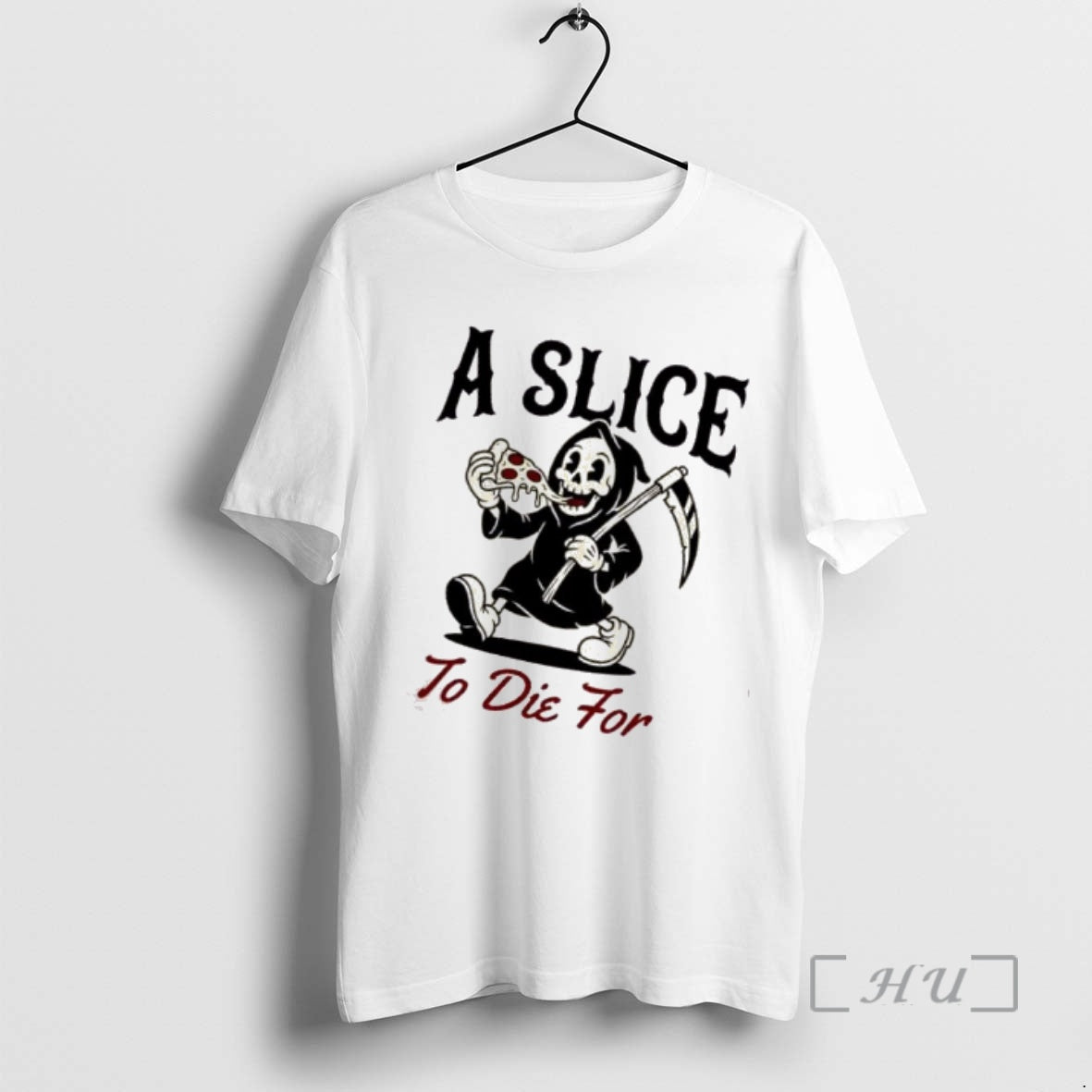 Trending Retro Reaper Pizza A Slice To Die For T-Shirts, Hoodie, Sweatshirt | PrintMintTees.com