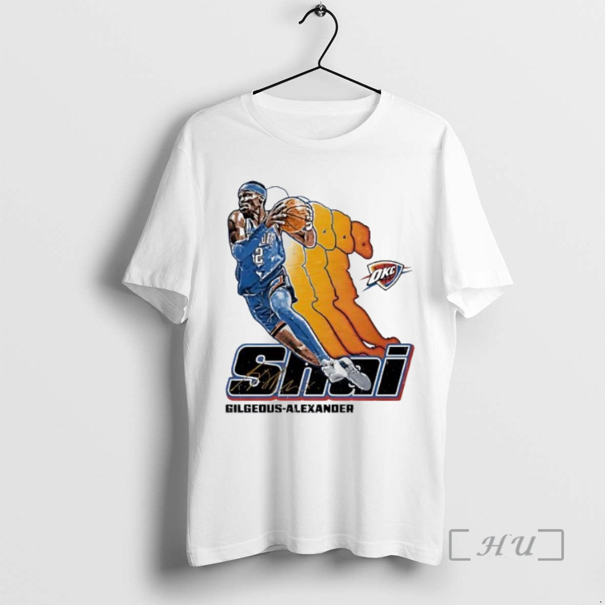 Trending Shai Gilgeous Alexander Oklahoma City Thunder Signature 2 Retro Vibe Graphic Premium T Shirts Hoodie, Sweatshirt