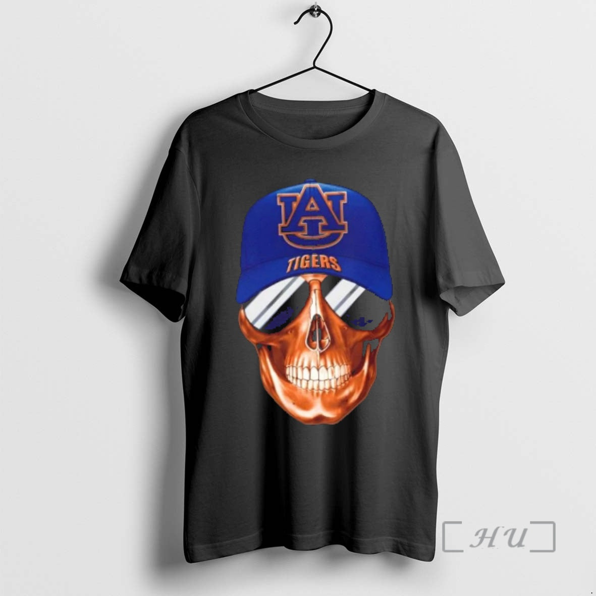 Trending Skull Wearing A Cap And Smile Auburn Tigers Fans T-Shirts, Hoodie, Sweatshirt | PrintMintTees.com